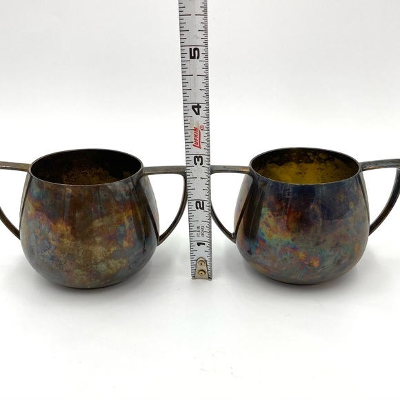 Empire Crafts Quadruple Plate Sugar Bowls Vintage Patina. - Picture 2 of 10